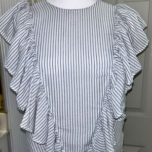 Ella Moss Freeah tie waist, striped top, size xs